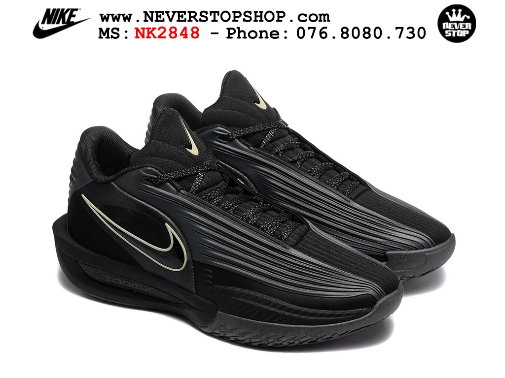 Giày bóng rổ cổ thấp Nike Zoom GT Cut 3 Turbo Đen Trắng chuyên indoor outdoor replica 1:1 real chính hãng giá rẻ tốt nhất tại NeverStop Sneaker Shop Hồ Chí Minh