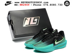 Giày bóng rổ cổ thấp Nike Zoom GT Cut 3 Turbo Đen Xanh Ngọc chuyên indoor outdoor replica 1:1 real chính hãng giá rẻ tốt nhất tại NeverStop Sneaker Shop Hồ Chí Minh