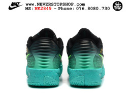 Giày bóng rổ cổ thấp Nike Zoom GT Cut 3 Turbo Đen Xanh Ngọc chuyên indoor outdoor replica 1:1 real chính hãng giá rẻ tốt nhất tại NeverStop Sneaker Shop Hồ Chí Minh