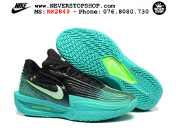 Giày bóng rổ cổ thấp Nike Zoom GT Cut 3 Turbo Đen Xanh Ngọc chuyên indoor outdoor replica 1:1 real chính hãng giá rẻ tốt nhất tại NeverStop Sneaker Shop Hồ Chí Minh