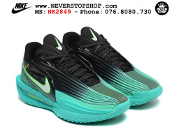 Giày bóng rổ cổ thấp Nike Zoom GT Cut 3 Turbo Đen Xanh Ngọc chuyên indoor outdoor replica 1:1 real chính hãng giá rẻ tốt nhất tại NeverStop Sneaker Shop Hồ Chí Minh