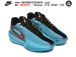 Giày bóng rổ cổ thấp Nike Zoom GT Cut 3 Turbo Xanh Da Trời Đỏ chuyên indoor outdoor replica 1:1 real chính hãng giá rẻ tốt nhất tại NeverStop Sneaker Shop Hồ Chí Minh