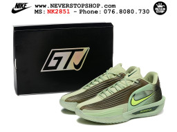 Giày bóng rổ cổ thấp Nike Zoom GT Cut 3 Turbo Xanh Lá Nâu chuyên indoor outdoor replica 1:1 real chính hãng giá rẻ tốt nhất tại NeverStop Sneaker Shop Hồ Chí Minh