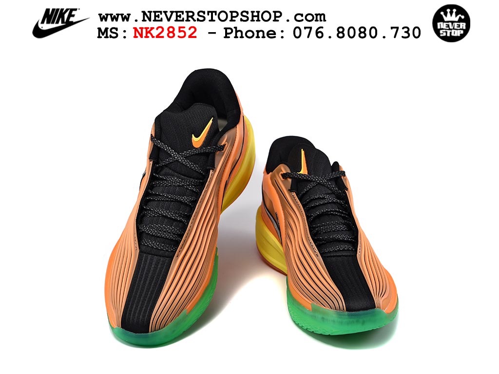 Giày bóng rổ cổ thấp Nike Zoom GT Cut 3 Turbo Cam Xanh Lá Vàng chuyên indoor outdoor replica 1:1 real chính hãng giá rẻ tốt nhất tại NeverStop Sneaker Shop Hồ Chí Minh
