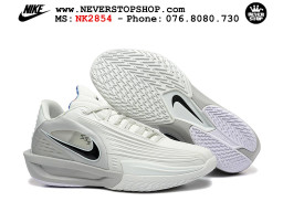 Giày bóng rổ cổ thấp Nike Zoom GT Cut 3 Turbo Trắng Xám chuyên indoor outdoor replica 1:1 real chính hãng giá rẻ tốt nhất tại NeverStop Sneaker Shop Hồ Chí Minh