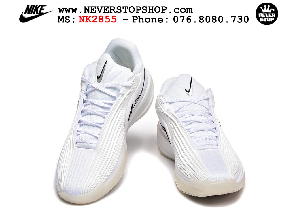 Giày bóng rổ cổ thấp Nike Zoom GT Cut 3 Turbo Trắng Xám chuyên indoor outdoor replica 1:1 real chính hãng giá rẻ tốt nhất tại NeverStop Sneaker Shop Hồ Chí Minh