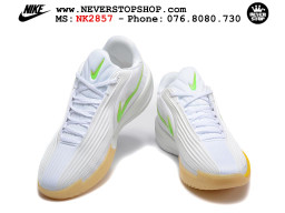 Giày bóng rổ cổ thấp Nike Zoom GT Cut 3 Turbo Trắng Vàng Xanh Lá chuyên indoor outdoor replica 1:1 real chính hãng giá rẻ tốt nhất tại NeverStop Sneaker Shop Hồ Chí Minh
