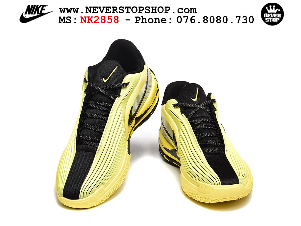 Giày bóng rổ cổ thấp Nike Zoom GT Cut 3 Turbo Vàng Đen chuyên indoor outdoor replica 1:1 real chính hãng giá rẻ tốt nhất tại NeverStop Sneaker Shop Hồ Chí Minh