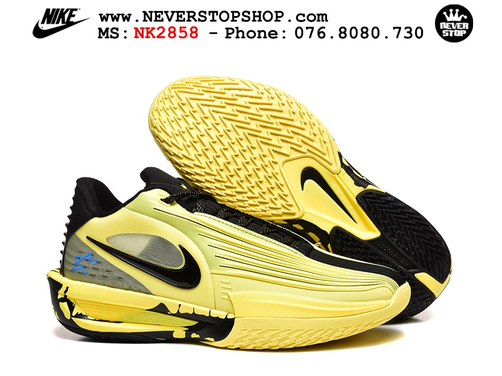 Giày bóng rổ cổ thấp Nike Zoom GT Cut 3 Turbo Vàng Đen chuyên indoor outdoor replica 1:1 real chính hãng giá rẻ tốt nhất tại NeverStop Sneaker Shop Hồ Chí Minh