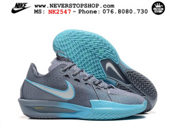 Giày bóng rổ cổ thấp Nike Zoom GT Cut 3 Xám Xanh Dương chuyên indoor outdoor replica 1:1 real chính hãng giá rẻ tốt nhất tại NeverStop Sneaker Shop Hồ Chí Minh