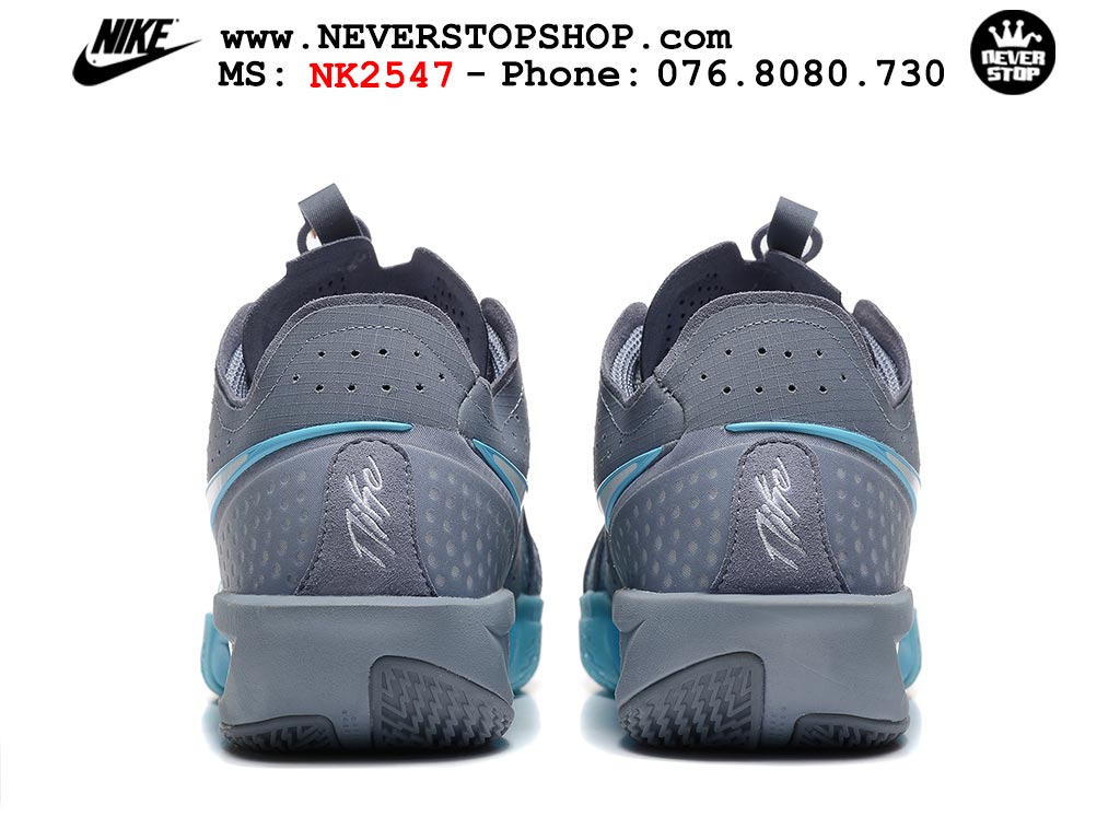 Giày bóng rổ cổ thấp Nike Zoom GT Cut 3 Xám Xanh Dương chuyên indoor outdoor replica 1:1 real chính hãng giá rẻ tốt nhất tại NeverStop Sneaker Shop Hồ Chí Minh