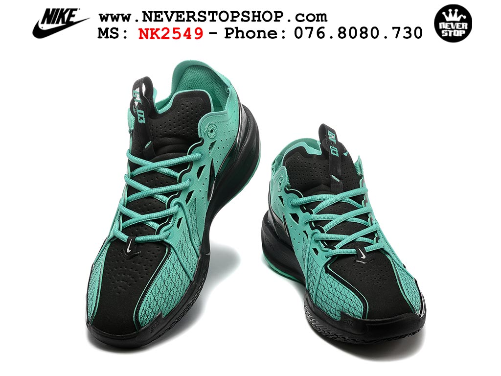 Giày bóng rổ cổ thấp Nike Zoom GT Cut 3 Đen Xanh Lá chuyên indoor outdoor replica 1:1 real chính hãng giá rẻ tốt nhất tại NeverStop Sneaker Shop Hồ Chí Minh