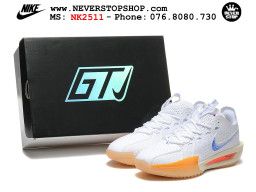 Giày bóng rổ cổ thấp Nike Zoom GT Cut 3 Trắng Cam chuyên indoor outdoor replica 1:1 real chính hãng giá rẻ tốt nhất tại NeverStop Sneaker Shop Hồ Chí Minh