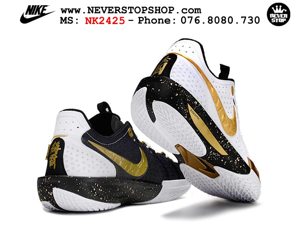 Giày bóng rổ cổ thấp Nike Zoom GT Cut 3 Trắng Vàng chuyên indoor outdoor replica 1:1 real chính hãng giá rẻ tốt nhất tại NeverStop Sneaker Shop Hồ Chí Minh