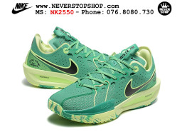 Giày bóng rổ cổ thấp Nike Zoom GT Cut 3 Xanh Lá Vàng chuyên indoor outdoor replica 1:1 real chính hãng giá rẻ tốt nhất tại NeverStop Sneaker Shop Hồ Chí Minh