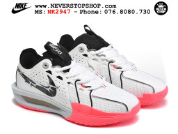 Giày bóng rổ outdoor Nike Zoom GT Cut 3 Trắng Hồng nhẹ êm cổ thấp đế chống mòn bám sân giá tốt tại NeverStop Basketball Sneaker Shop Giày bóng rổ cổ thấp Nike Zoom GT Cut 3 Trắng Hồng chuyên indoor outdoor replica 1:1 real chính hãng giá rẻ tốt nhất tại NeverStop Sneaker Shop Hồ Chí Minh