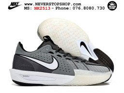 Giày bóng rổ cổ thấp Nike Zoom GT Cut 3 Xám Trắng chuyên indoor outdoor replica 1:1 real chính hãng giá rẻ tốt nhất tại NeverStop Sneaker Shop Hồ Chí Minh