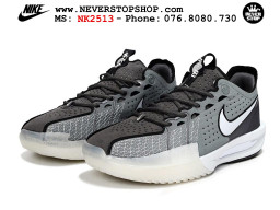 Giày bóng rổ cổ thấp Nike Zoom GT Cut 3 Xám Trắng chuyên indoor outdoor replica 1:1 real chính hãng giá rẻ tốt nhất tại NeverStop Sneaker Shop Hồ Chí Minh