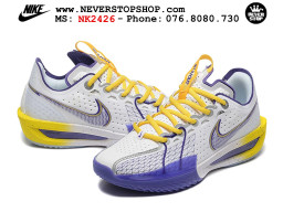 Giày bóng rổ cổ thấp Nike Zoom GT Cut 3 Trắng Xanh Dương chuyên indoor outdoor replica 1:1 real chính hãng giá rẻ tốt nhất tại NeverStop Sneaker Shop Hồ Chí Minh