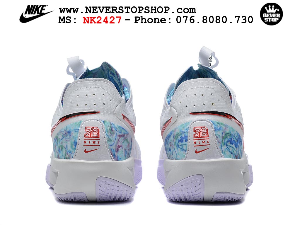 Giày bóng rổ cổ thấp Nike Zoom GT Cut 3 Trắng Đỏ chuyên indoor outdoor replica 1:1 real chính hãng giá rẻ tốt nhất tại NeverStop Sneaker Shop Hồ Chí Minh