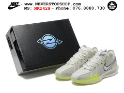Giày bóng rổ cổ thấp Nike Zoom GT Cut 3 Xám Xanh Lá chuyên indoor outdoor replica 1:1 real chính hãng giá rẻ tốt nhất tại NeverStop Sneaker Shop Hồ Chí Minh