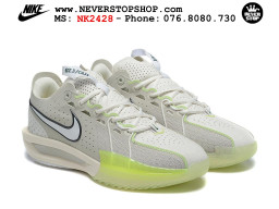 Giày bóng rổ cổ thấp Nike Zoom GT Cut 3 Xám Xanh Lá chuyên indoor outdoor replica 1:1 real chính hãng giá rẻ tốt nhất tại NeverStop Sneaker Shop Hồ Chí Minh