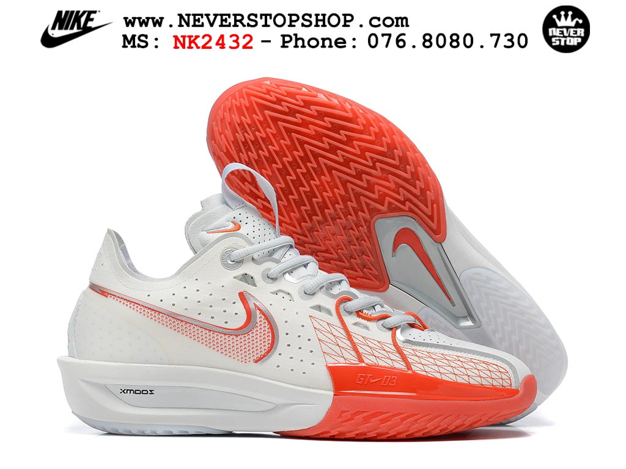 Giày bóng rổ nam NIKE ZOOM GT CUT 3 PICANTE RED cổ ...