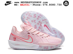 Giày bóng rổ cổ thấp Nike Zoom GT Cut 3 Hồng Trắng chuyên indoor outdoor replica 1:1 real chính hãng giá rẻ tốt nhất tại NeverStop Sneaker Shop Hồ Chí Minh