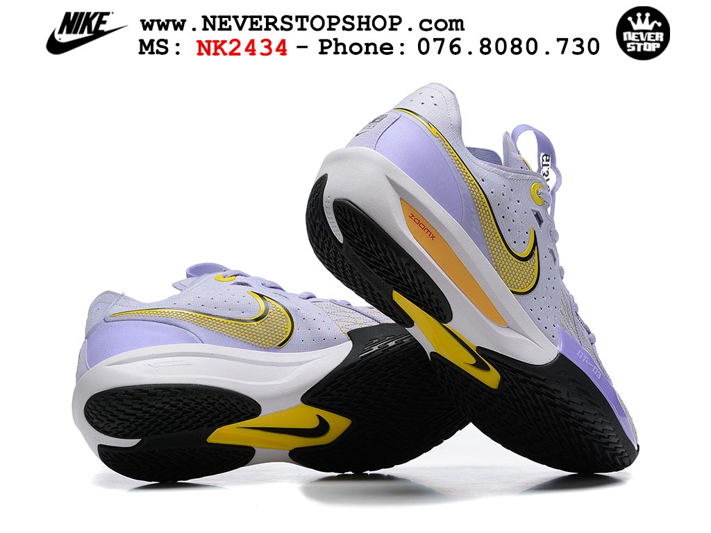 Giày bóng rổ cổ thấp Nike Zoom GT Cut 3 Tím Vàng chuyên indoor outdoor replica 1:1 real chính hãng giá rẻ tốt nhất tại NeverStop Sneaker Shop Hồ Chí Minh