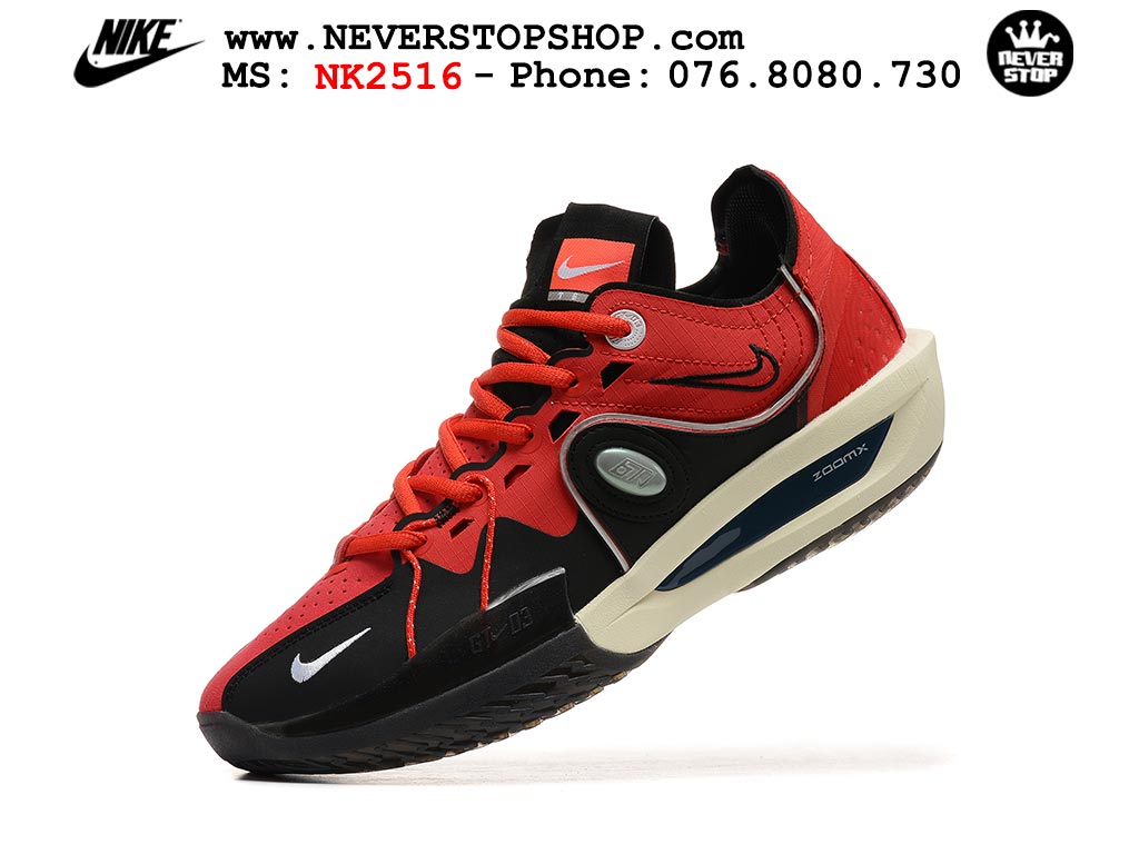 Giày bóng rổ cổ thấp Nike Zoom GT Cut 3 Đỏ Đen chuyên indoor outdoor replica 1:1 real chính hãng giá rẻ tốt nhất tại NeverStop Sneaker Shop Hồ Chí Minh