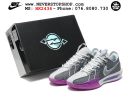 Giày bóng rổ cổ thấp Nike Zoom GT Cut 3 Xám Tím chuyên indoor outdoor replica 1:1 real chính hãng giá rẻ tốt nhất tại NeverStop Sneaker Shop Hồ Chí Minh