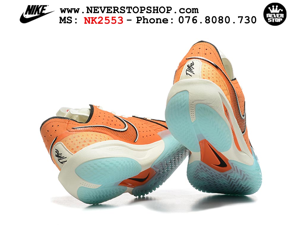 Giày bóng rổ cổ thấp Nike Zoom GT Cut 3 Cam Trắng chuyên indoor outdoor replica 1:1 real chính hãng giá rẻ tốt nhất tại NeverStop Sneaker Shop Hồ Chí Minh