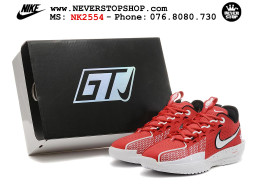 Giày bóng rổ cổ thấp Nike Zoom GT Cut 3 Đỏ Trắng chuyên indoor outdoor replica 1:1 real chính hãng giá rẻ tốt nhất tại NeverStop Sneaker Shop Hồ Chí Minh