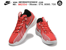 Giày bóng rổ cổ thấp Nike Zoom GT Cut 3 Đỏ Trắng chuyên indoor outdoor replica 1:1 real chính hãng giá rẻ tốt nhất tại NeverStop Sneaker Shop Hồ Chí Minh