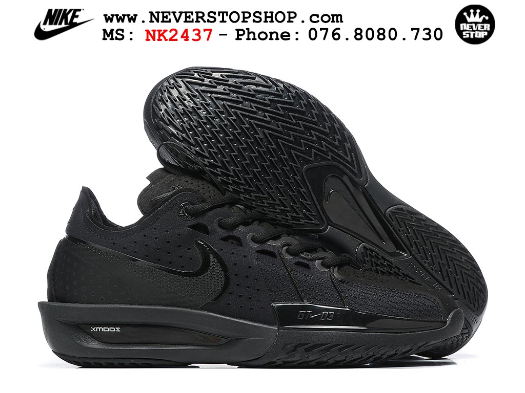 Giày bóng rổ cổ thấp Nike Zoom GT Cut 3 Đen chuyên indoor outdoor replica 1:1 real chính hãng giá rẻ tốt nhất tại NeverStop Sneaker Shop Hồ Chí Minh