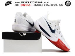 Giày bóng rổ cổ thấp Nike Zoom GT Cut 3 Trắng Đỏ chuyên indoor outdoor replica 1:1 real chính hãng giá rẻ tốt nhất tại NeverStop Sneaker Shop Hồ Chí Minh