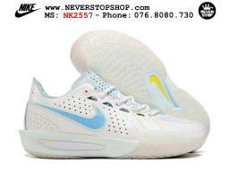 Giày bóng rổ cổ thấp Nike Zoom GT Cut 3 Trắng Xanh Dương chuyên indoor outdoor replica 1:1 real chính hãng giá rẻ tốt nhất tại NeverStop Sneaker Shop Hồ Chí Minh