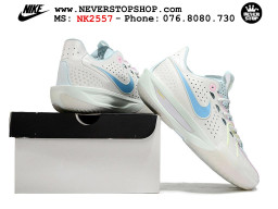 Giày bóng rổ cổ thấp Nike Zoom GT Cut 3 Trắng Xanh Dương chuyên indoor outdoor replica 1:1 real chính hãng giá rẻ tốt nhất tại NeverStop Sneaker Shop Hồ Chí Minh