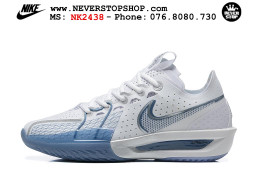 Giày bóng rổ cổ thấp Nike Zoom GT Cut 3 Trắng Xanh Dương chuyên indoor outdoor replica 1:1 real chính hãng giá rẻ tốt nhất tại NeverStop Sneaker Shop Hồ Chí Minh