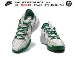 Giày bóng rổ cổ thấp Nike Zoom GT Cut 3 Trắng Xanh Lá chuyên indoor outdoor replica 1:1 real chính hãng giá rẻ tốt nhất tại NeverStop Sneaker Shop Hồ Chí Minh