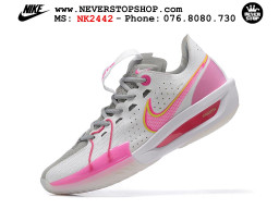 Giày bóng rổ cổ thấp Nike Zoom GT Cut 3 Trắng Hồng chuyên indoor outdoor replica 1:1 real chính hãng giá rẻ tốt nhất tại NeverStop Sneaker Shop Hồ Chí Minh