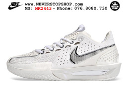 Giày bóng rổ cổ thấp Nike Zoom GT Cut 3 Trắng Xám chuyên indoor outdoor replica 1:1 real chính hãng giá rẻ tốt nhất tại NeverStop Sneaker Shop Hồ Chí Minh