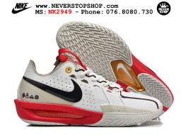 Giày bóng rổ cổ thấp Nike Zoom GT Cut 3 Trắng Đỏ chuyên indoor outdoor replica 1:1 real chính hãng giá rẻ tốt nhất tại NeverStop Sneaker Shop Hồ Chí Minh
