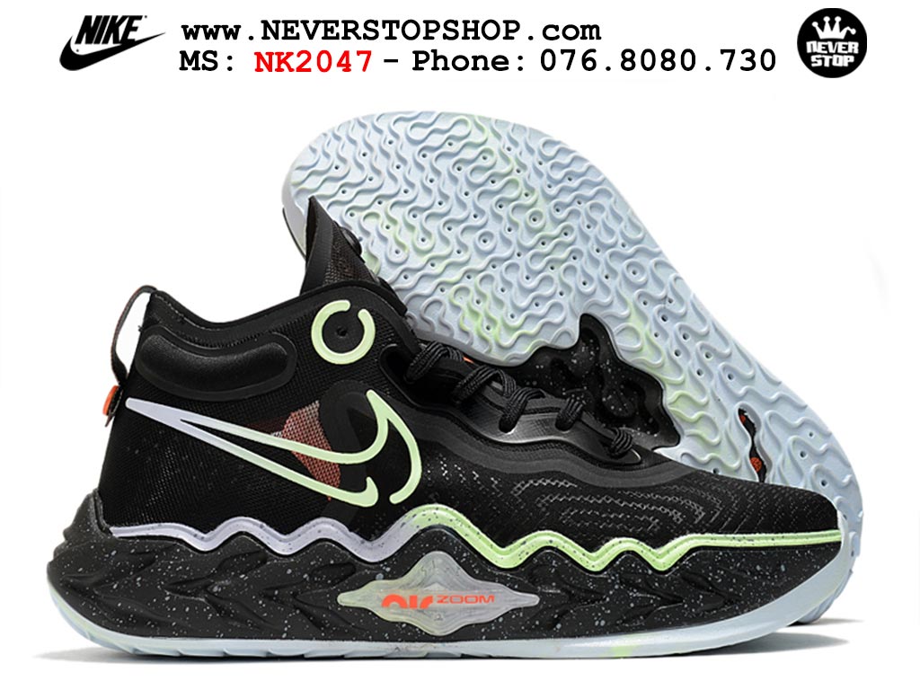 Giày bóng rổ nam cổ cao Nike Zoom GT Run Đen Xanh Lá replica 1:1 real chính hãng giá rẻ tốt nhất tại NeverStopShop.com HCM