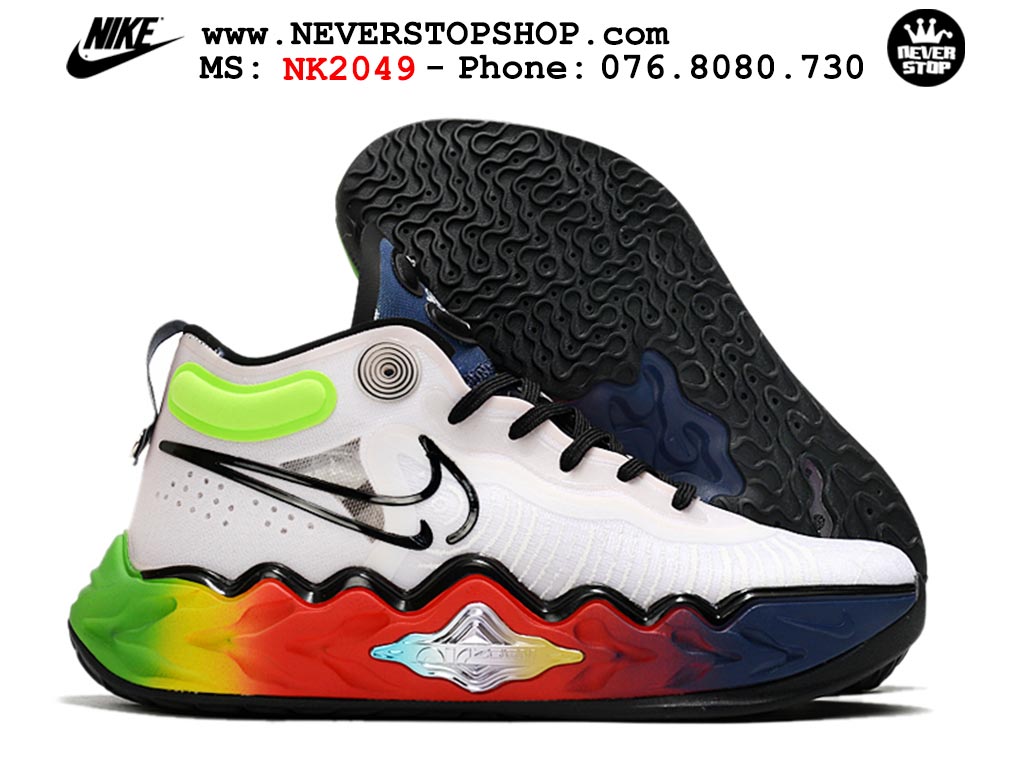 Giày bóng rổ nam cổ cao Nike Zoom GT Run Trắng Xanh replica 1:1 real chính hãng giá rẻ tốt nhất tại NeverStopShop.com HCM