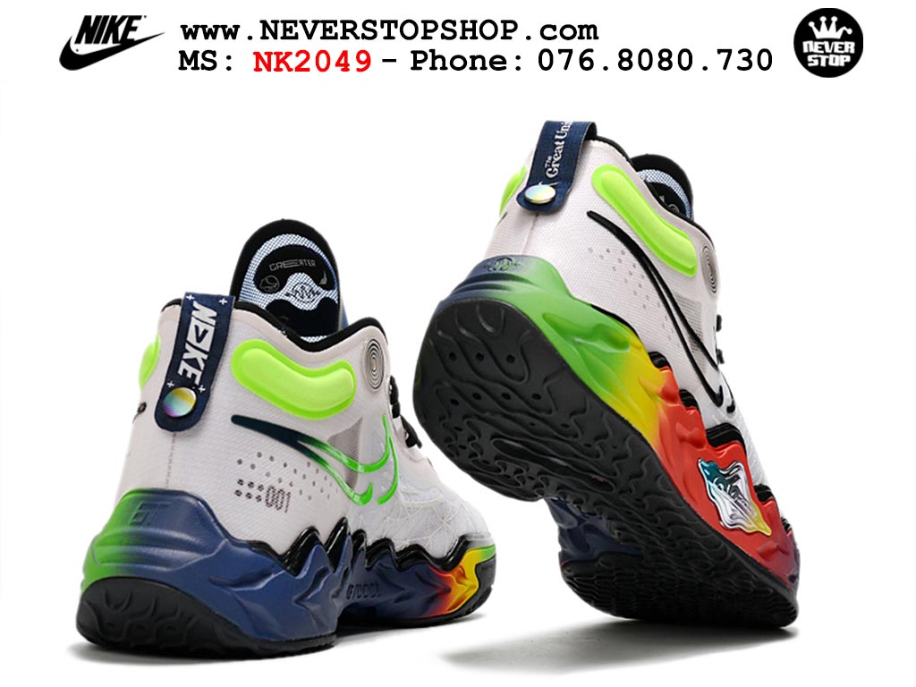Giày bóng rổ nam cổ cao Nike Zoom GT Run Trắng Xanh replica 1:1 real chính hãng giá rẻ tốt nhất tại NeverStopShop.com HCM