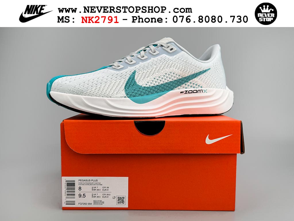 Giày tập gym siêu nhẹ êm Nike ZoomX Pegasus Plus Trắng Xanh Ngọc nam nữ phụ hợp mọi lứa tuổi giá tốt tại NeverStop Sneaker Shop Giày chạy bộ nam nữ Nike ZoomX Pegasus Plus Trắng Xanh Ngọc chuyên chơi thể thao replica 1:1 best quality real giá rẻ tốt nhất tại NeverStopShop HCM