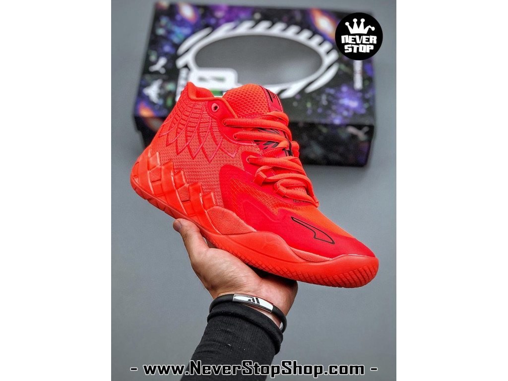 シューズ(男性用) Puma MB.01 Buzz City / Red Blast NEW PUMA MB1 BASKETBALL SHOES MENS 12 RED BLAST FIERY LAMELO