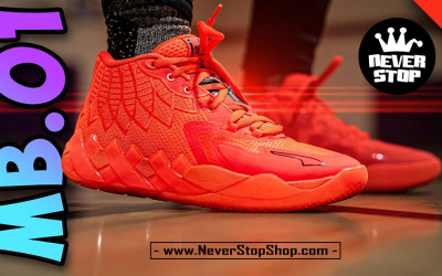 Giày bóng rổ cổ cao PUMA MB 01 LAMELO BALL on feet nam nữ outdoot hàng chuẩn replica 1:1 giá tốt nhất HCM | NeverStopShop.com