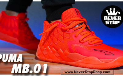 Giày bóng rổ cổ cao PUMA MB 01 LAMELO BALL on feet nam nữ outdoot hàng chuẩn replica 1:1 giá tốt nhất HCM | NeverStopShop.com